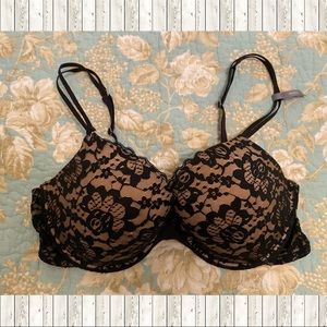 Aerie Maddie black lace bra 38C NWT